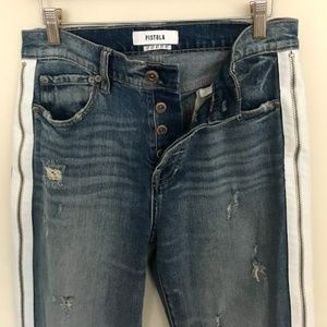 Pistola Jeans with Zipper Stripe Detail